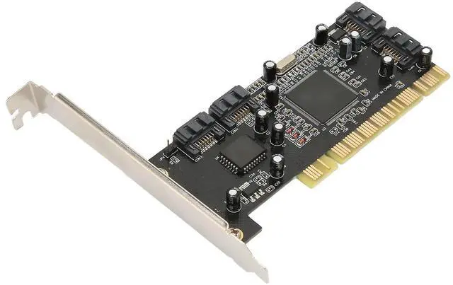 Main image of PCI to 4 Port SATA Card, 4 Channel PCI SATA Card 4 Ports, Simple 1.5Gbps PCI SATA Controller, Stable and SATA Expansion Card for Desktop PC