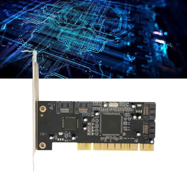 Alt view image 2 of 5 - PCI to 4 Port SATA Card, 4 Channel PCI SATA Card 4 Ports, Simple 1.5Gbps PCI SATA Controller, Stable and SATA Expansion Card for Desktop PC