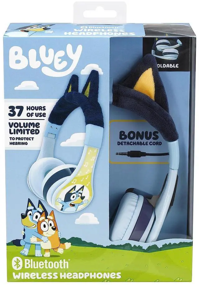 Alt view image 5 of 5 - eKids Bluey Bluetooth Headphones for Kids, Wireless Headphones with Microphone Includes Aux Cord, Volume Reduced Kids Foldable Earphones for School, Home, or Travel