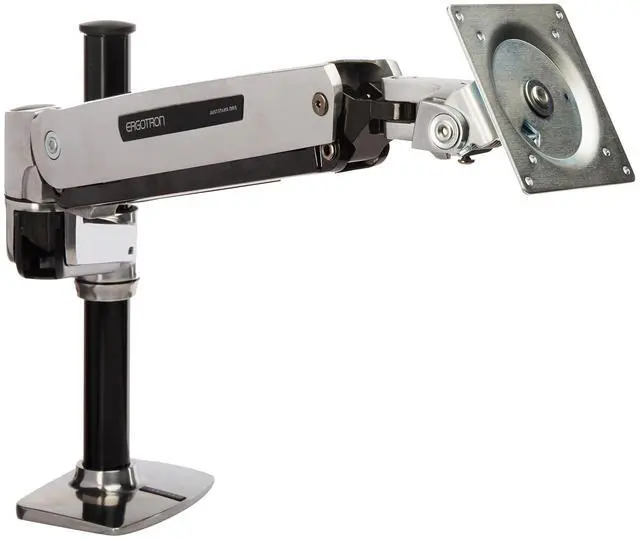 Alt view image 4 of 5 - Ergotron  LX HD Sit-Stand Single Monitor Arm, VESA Desk Mount  for Monitors Up to 49 Inches, 14 to 30 lbs  Polished Aluminum