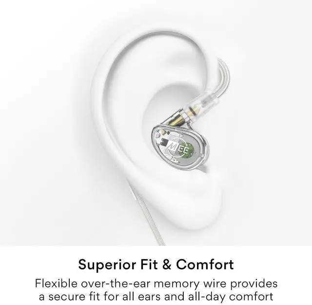 Alt view image 5 of 5 - MEE audio Professional MX4 PRO Quad-Driver Hybrid Musicians In Ear Monitor Headphones with High-Resolution Reference Sound, Noise Isolating Earbuds Earphones with Detachable Cables, Transparent
