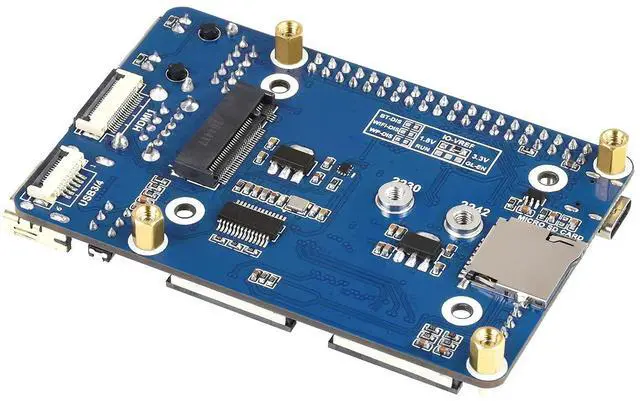Alt view image 2 of 5 - for Raspberry Pi Compute Module 4 IO Board,Mini Base Board (A) Lite Version with Standard CM4 Socket and Color-Coded Raspberry Pi 40PIN GPIO Header Onboard CSI/DSI/FAN/HDMI/USB/RJ45 Connectors