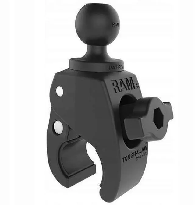 Alt view image 4 of 5 - RAM Mounts RAP-B-400U Tough-Claw Small Clamp Base with Ball with B Size 1" Ball for Rails 0.625" to 1.14" in Diameter