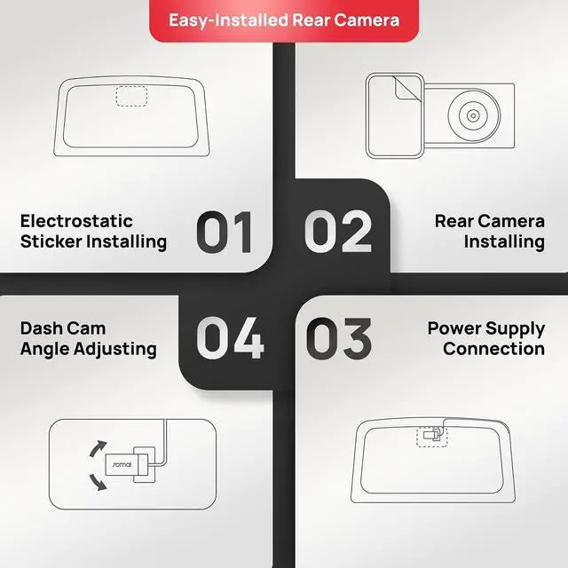 Alt view image 5 of 5 - 70mai Rear Camera RC06, 1080P, 130° FOV, Backup Camera for 70mai Dash Cam A500S/A800/A800S