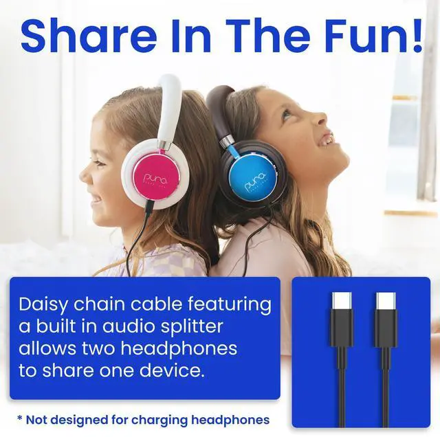 Alt view image 5 of 5 - Puro Sound Labs BT2200 Plus Volume Limited Kids Bluetooth Headphones (Blue)