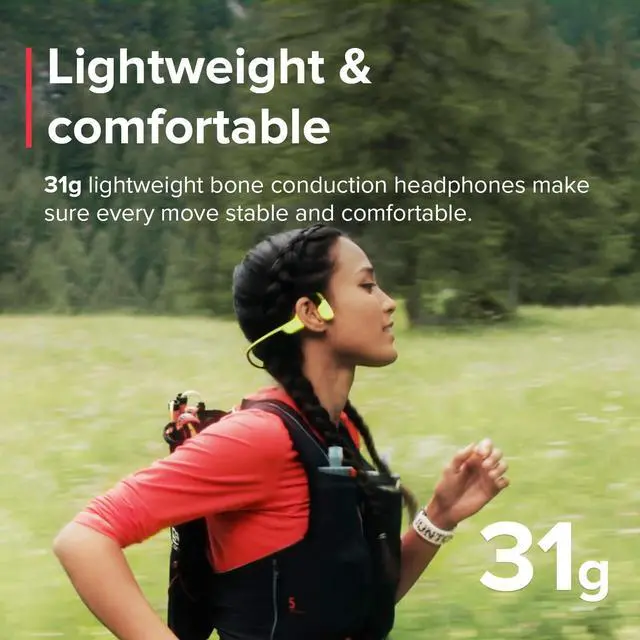 Alt view image 3 of 5 - SUUNTO Sonic Open-Ear Bone Conduction Sports Headphone, Bluetooth Wireless Headset w/Enhanced Bass & Multipoint Connection, 10H Playtime w/Fast Charging, Built-in Dual Mics, Waterproof & Lightweight