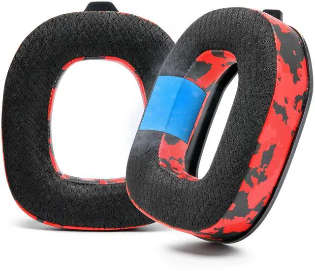 Main image of WC Freeze A50 - Cooling Gel Replacement Earpads for Astro A50 Gen 4, Gen 5 and A50X Only, Made by Wicked Cushions, Improved Durability, Thickness and Sound Isolation | Red Camo