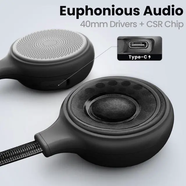 Alt view image 3 of 5 - OutdoorMaster Wireless Bluetooth 5.0 Ski Helmet Drop-in Headphones HD Speaker Chip Compatible with Audio-Ready Helmet with Built-in Mic for Motorcycling Easy Control Buttons IP45 Sweat-Resistance