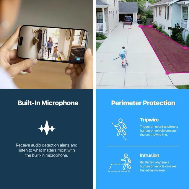 Alt view image 4 of 5 - Amcrest 2-Pack UltraHD 4K (8MP) Bullet POE IP Camera, 3840x2160, 98ft NightVision, IP67 Weatherproof, 125° FOV, Supports up to 256GB MicroSD Recording, White (2PACK-IP8M-2496EW-AI-V3)