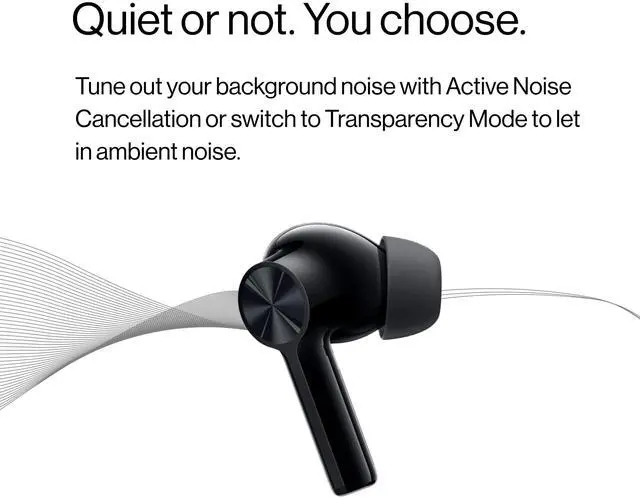 Alt view image 2 of 5 - OnePlus Buds Z2 True Wireless Earbud Headphones-Touch Control with Charging Case,Active Noise Cancellation,IP55 Waterproof Stereo Earphones for Home,Sport, Obsidian Black