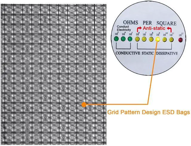 Alt view image 4 of 5 - 10Pcs Extra Large Open Top Antistatic Bags 15.75 x17.72inches ESD Shielding Bags with Stickers for Electronics