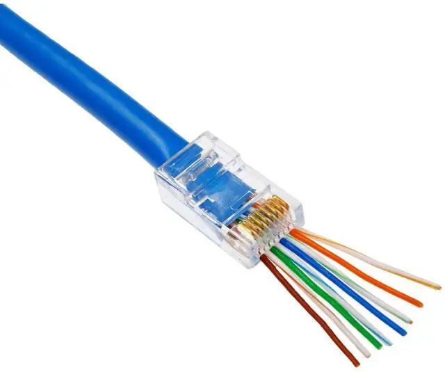Alt view image 5 of 5 - ITBEBE RJ45 Pass Through Connectors 100-Pack, Cat6 Ethernet Plug with Gold-Plated Contacts, Compatible with Solid and Stranded Cable, Easy Termination for High-Speed Networks
