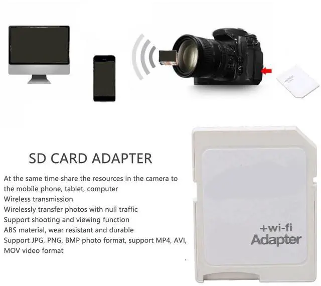 Alt view image 2 of 5 - FOSA TF to SD Card Adapter, Memory Card Adapter with, Connect Up to 3 Devices, Plug and Play SD Adapter for Phone Tablet