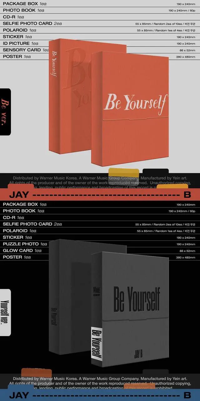 Alt view image 2 of 2 - Jay B - Be Yourself CD (Be+Yourself ver. Set)