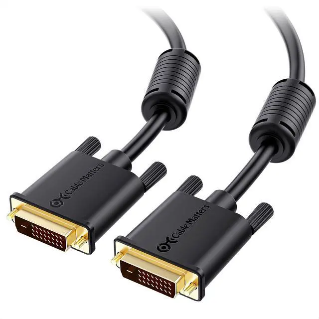 Main image of Cable Matters Long DVI Cable with Ferrites - 50ft, DVI Dual Link Cable