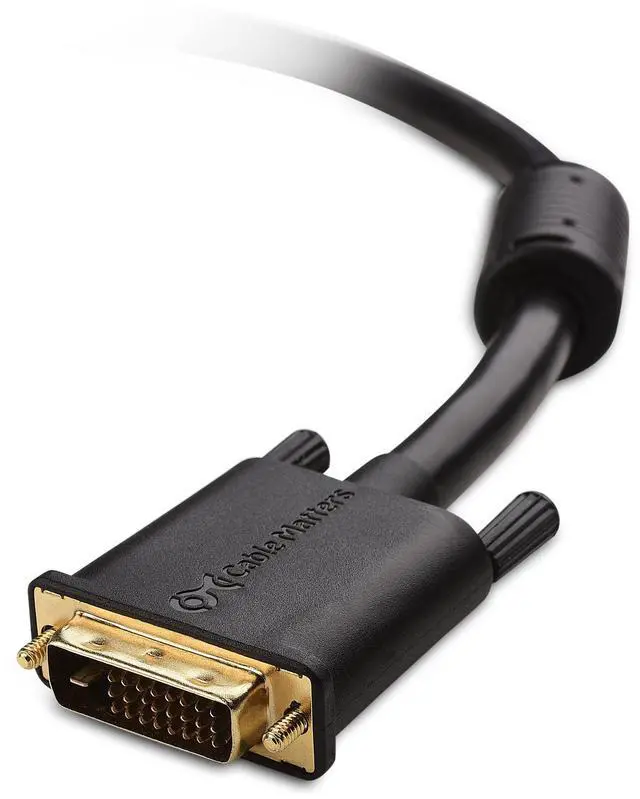 Alt view image 3 of 3 - Cable Matters Long DVI Cable with Ferrites - 50ft, DVI Dual Link Cable