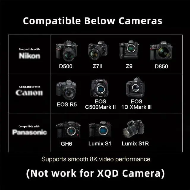 Alt view image 5 of 5 - xiwai CFexpress Type-B 64GB CFE CFB Memory Card Adapter Compatible with XS Camera 8K RAW PCIe Expansion