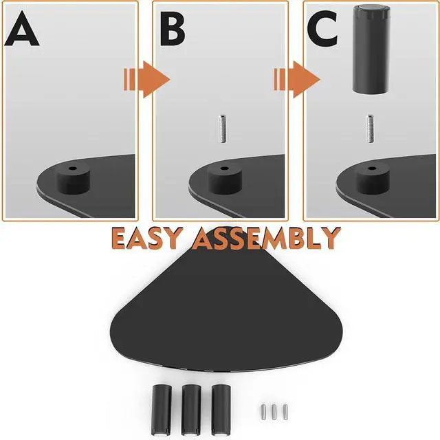 Alt view image 5 of 5 - Hemudu 2 Pack Computer Monitor Riser | Triangle Save Space Desktop Corner Stand for Computer Monitor & Laptop Black HD01B-203