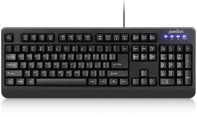 Main image of Perixx PERIBOARD-517 Wired Washable USB Keyboard, Certified with IP 65 Level, Black, US English Layout