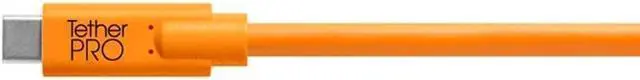 Alt view image 5 of 5 - Tether Tools TetherPro USB-C to 2.0 Micro-B 5-Pin Cable | for Fast Transfer and Connection Between Camera and Computer | High Visibility Orange | 15 Feet (4.6 m)