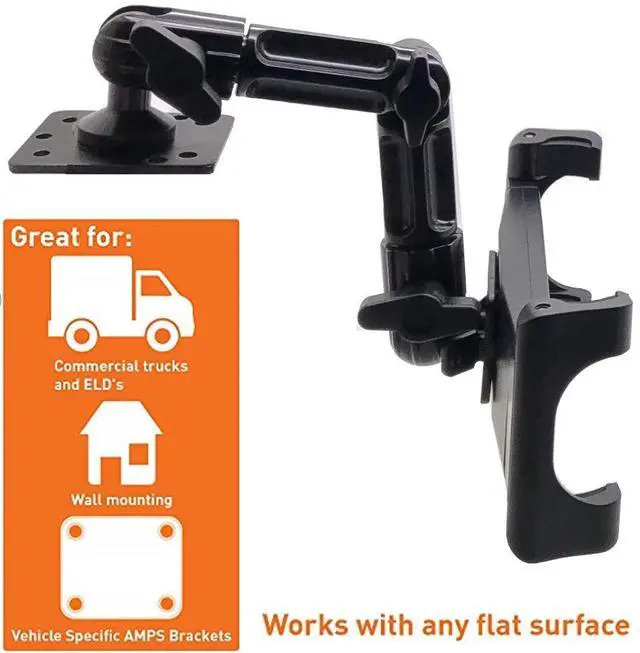 Alt view image 2 of 5 - ChargerCity Universal ELD Drill Base Industrial Alloy Heavy Duty Metal Mount Holder for All Tablets and Smartphones Device Pro (All Generations)