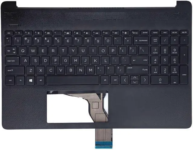 Main image of Jxjslp Replacement Upper Case Palmrest for HP 15T-DY 15Z-EF 15S-EQ 15s-fq 15-EF Series Laptop Keyboard Assembly L89859-001 Jet Black