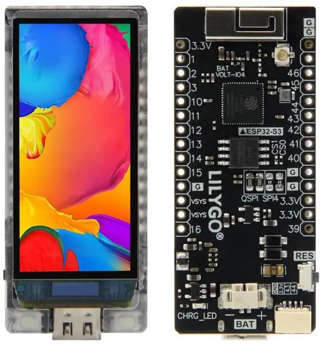 Main image of LILYGO T-Display-S3 AMOLED ESP32-S3 with 1.91 Inch RM67162 Display TTGO Development Board Wireless Module (Unwelded pin Version)