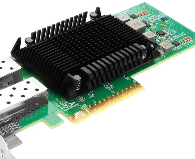 Alt view image 3 of 5 - Vogzone 25Gb PCI-E NIC Network Card for Intel E810-XXVDA2, 1GbE/10GbE/25GbE Dual SFP28 Ports, with Intel E810-XXVAM2 Chip,25GbE PCI Express 4.0 X8 Ethernet Adapter Support RDMA iWARP/RoCEv2/UEFI