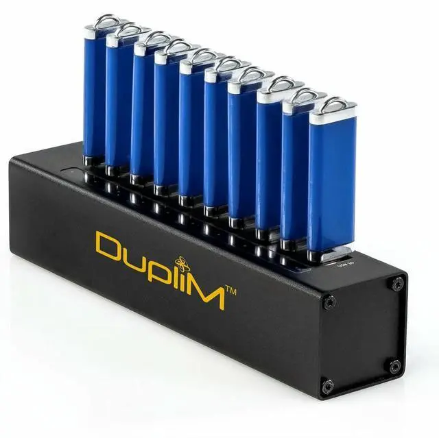 Main image of DupliM 1 to 10 Mini USB Flash Media Thumb Drive Duplicator Cloner Burner Computer Connected Compact Copier for MAC and PC