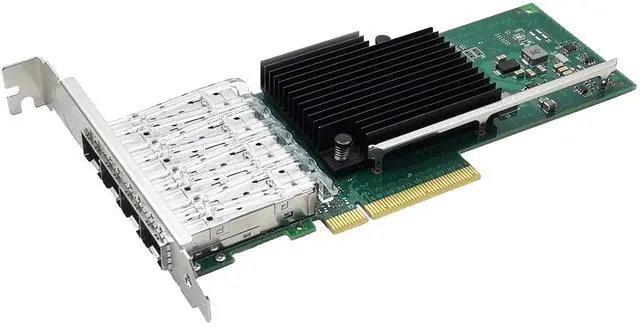 Alt view image 3 of 5 - 10Gb PCI-E NIC Network Card 10G Quad-Port SFP+ Ethernet Converged LAN Adapter CNA Compatible with Intel X710-DA4 PCI Express 3.0 x8/x16 Networking Server Support Windows/Linux/VMware