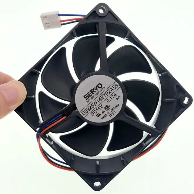 Main image of D0925W14B7PZA58 Cooling Fan 14V 0.17A 92X92X25mm Waterproof Silent Cooling Fan, 3-Wire IP55 Fan