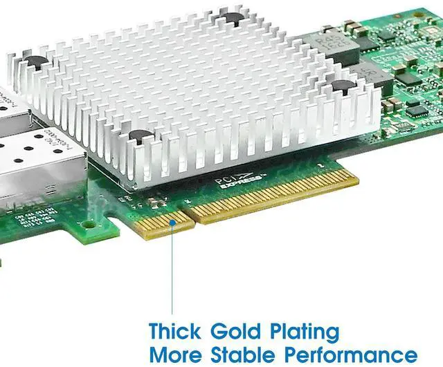 Alt view image 2 of 5 - 10Gb PCI-E NIC Network Card, Dual SFP+ Port, with Original Intel X710 DA2 Chipset,PCI Express 3.0 X8,Ethernet Converged Network Adapter Support Windows Server/Linux/VMware Compare to Intel X710-BM2