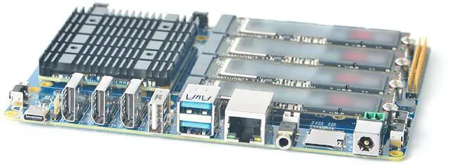 Alt view image 4 of 5 - WayPonDEV CM3588 Plus Network Storage Module NAS Kit, 16GB LPDDR5 Single Board Computer, RK3588 CPU 6TOPs NPU Mali-G610 GPU, Support 4X NVMe SSD for Home Cloud Server, 8K Video Encoders (16+64GB)