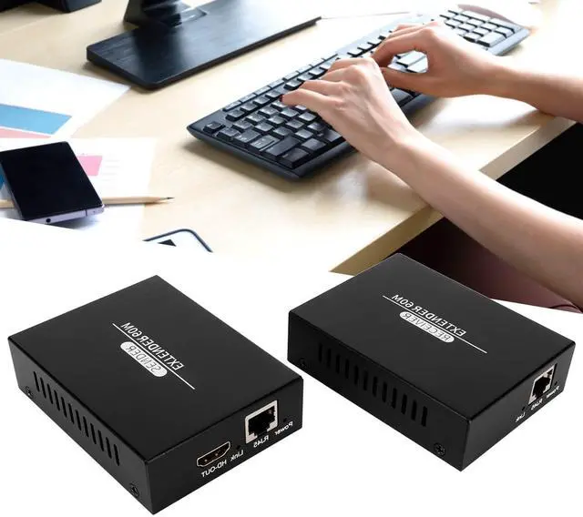 Alt view image 5 of 5 - HDMI USB KVM Extender, 197ft 60Hz POC Function HD KVM Extender Keyboard & Mouse Remote