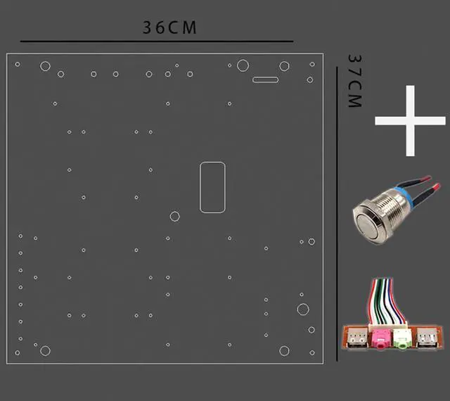 Alt view image 2 of 5 - PC Open Chassis Computer Heat Dissipation Case Acrylic ATX MATX ITX Motherboard Test Bench Platform DIY Computer Case with Metal Switch