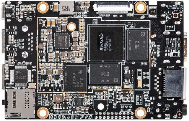 Alt view image 3 of 5 - WayPonDEV Firefly ROC-RK3588S-PC 8K AI Rockchip RK3588S Single Board Computer 4GB RAM LPDDR4 &32GB eMMC Storage Support 8K Multi-Display & Linux
