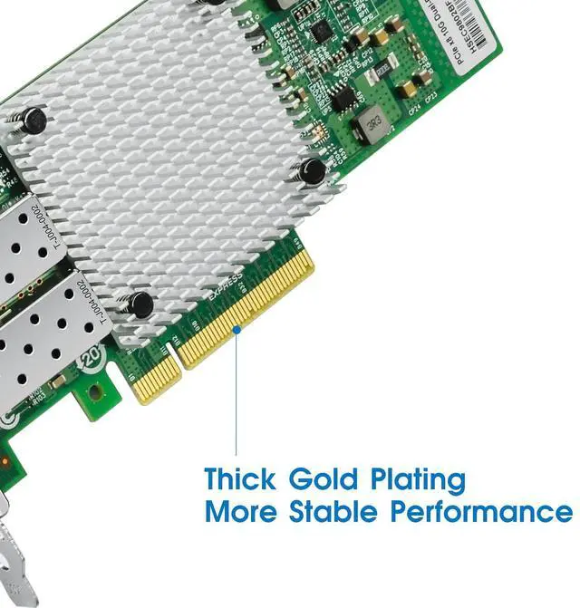 Alt view image 4 of 5 - 10Gb Network Card with Intel 82599ES Chip,Dual SFP+ Ports PCI Express Ethernet Adapter Support Windows Server/Linux/VMware, Compare to Intel X520-DA2