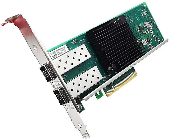 Alt view image 2 of 5 - 10Gb PCI-E NIC Network Card Dual SFP+ Port Ethernet Converged LAN Adapter CNA Compatible with Intel X710-DA2 PCI Express x8/x16 Networking Server Support Windows/Linux/VMware