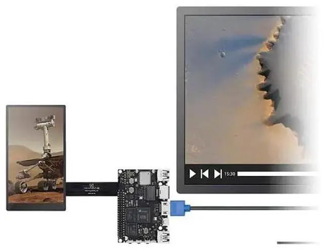 Alt view image 4 of 5 - Khadas VIM3 4+32GB Amlogic A311D Single Board Computer with 5.0 Tops NPU Mini PC Desktop Run Khadas OOWOW/Android/LibreELEC/Ubuntu