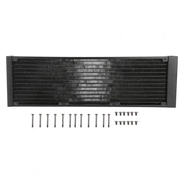Main image of High Performance Water Cooling Radiator, Aluminum PC Heat Exchanger with 12 Tubes for Efficient Cooling (360mm Size) - Perfect for Gaming Computers and Custom Liquid Cooling Systems
