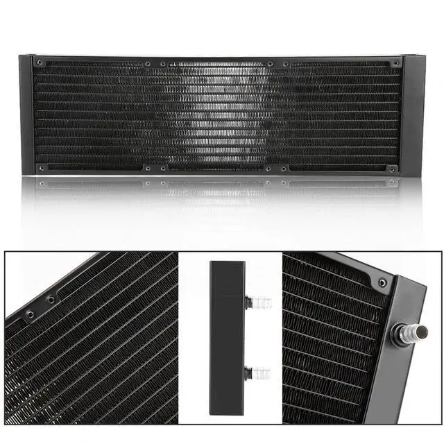 Alt view image 5 of 5 - High Performance Water Cooling Radiator, Aluminum PC Heat Exchanger with 12 Tubes for Efficient Cooling (360mm Size) - Perfect for Gaming Computers and Custom Liquid Cooling Systems