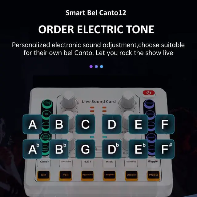 Alt view image 5 of 5 - Live Sound Card, Mini Audio Mixer Board for PC Computer Phone, Voice Changer Sound Card for Switch, DJ Mixer, Podcast