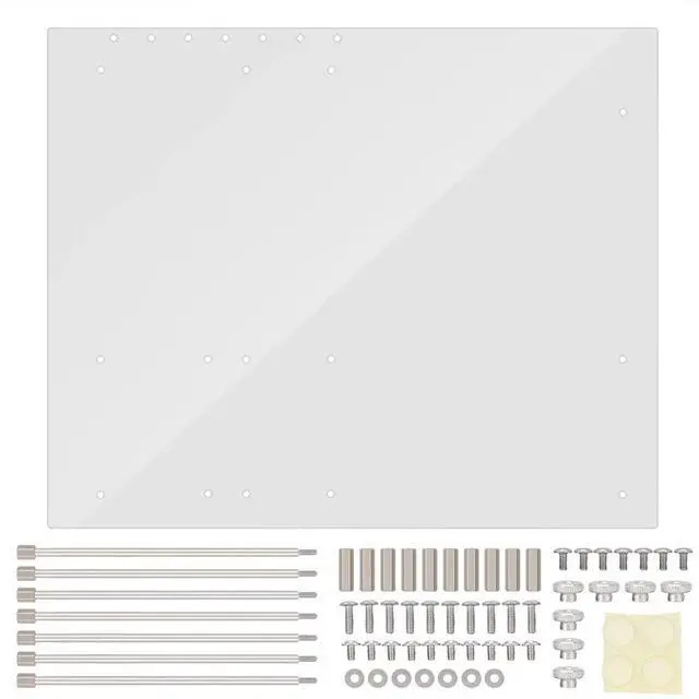 Main image of ASHATA PC Open Frame Test Bench, Open Frame Transparent Acrylic Overlock Computer Case DIY Base Stand for ATX Mothboard