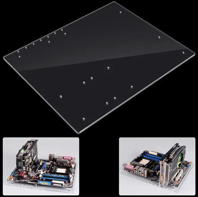 Alt view image 3 of 5 - ASHATA PC Open Frame Test Bench, Open Frame Transparent Acrylic Overlock Computer Case DIY Base Stand for ATX Mothboard