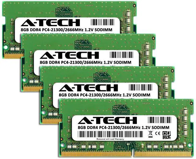 Alt view image 2 of 5 - A-Tech 32GB Kit (4x8GB) RAM for Apple iMac 2019 & 2020 27 inch Retina 5K | DDR4 2666 MHz SODIMM PC4-21300 / PC4-21333 260-Pin SO-DIMM Memory Upgrade