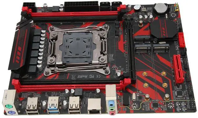 Alt view image 4 of 5 - Cuifati X99 LGA 2011 V3 Gaming Motherboard,Micro ATX Motherboard with RTL8111G Gigabit LAN Card 4 Channel DDR4 M.2 Slots