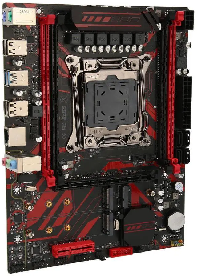 Alt view image 5 of 5 - Cuifati X99 LGA 2011 V3 Gaming Motherboard,Micro ATX Motherboard with RTL8111G Gigabit LAN Card 4 Channel DDR4 M.2 Slots