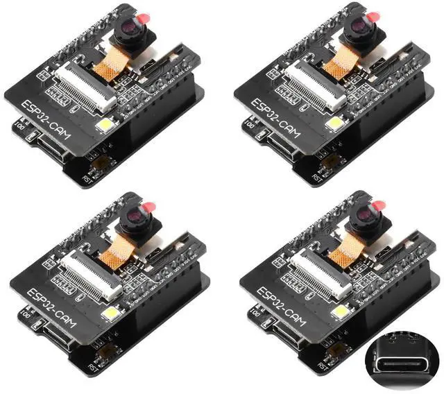 Main image of Aideepen ESP32-CAM W-BT Board ESP32-CAM-MB Type-C to Serial Port CH-340G with OV2640 2MP Camera Module Dual Mode Support NodeMCU 4PCS