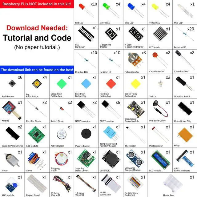 Alt view image 2 of 5 - Freenove RFID Starter Kit for Raspberry Pi 5 4 B 3 B+ 400 Zero 2 W, 927-Page Detailed Tutorial, Python C Java Scratch Processing Code, 204 Items, 122 Projects (Raspberry Pi NOT Included)