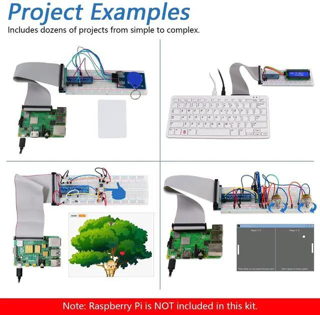 Alt view image 5 of 5 - Freenove RFID Starter Kit for Raspberry Pi 5 4 B 3 B+ 400 Zero 2 W, 927-Page Detailed Tutorial, Python C Java Scratch Processing Code, 204 Items, 122 Projects (Raspberry Pi NOT Included)